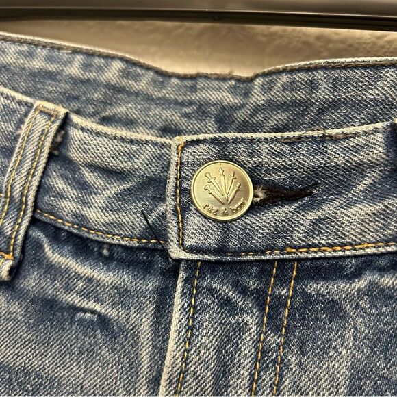 Rag & Bone Ruth Super High-Rise Straight Leg Size 28 Zipper Closure Medium Wash - Picture 9 of 16